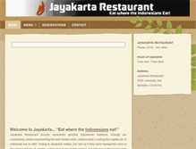 Tablet Screenshot of jayakartarestaurant.com